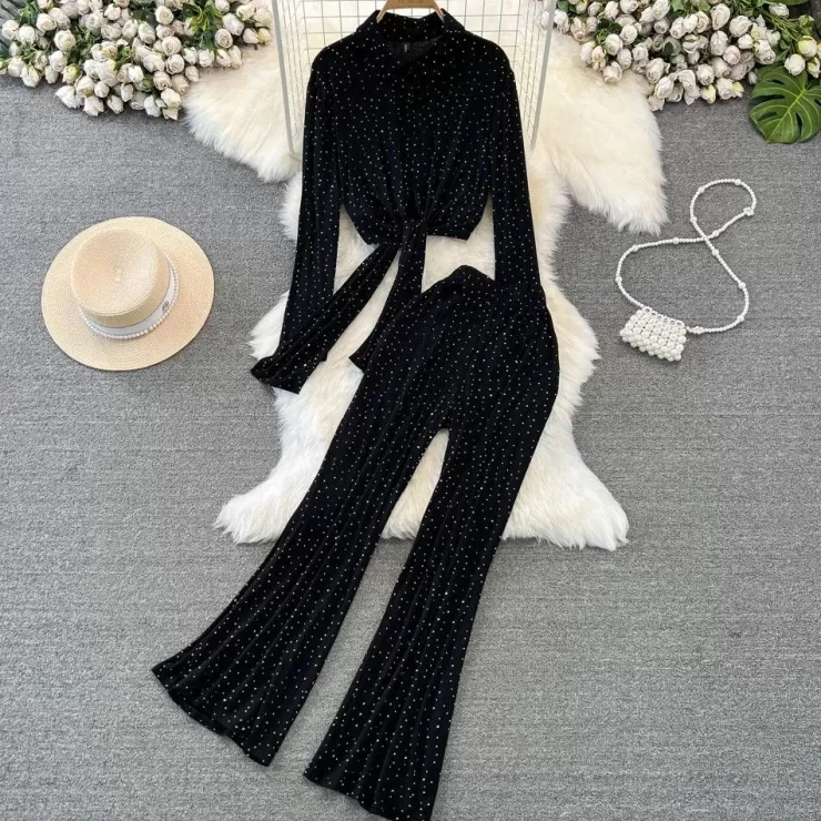 Winter Wear | Summer Co-Ords^Alamode By Akanksha Adele Rhinestone Embedded Coord Set