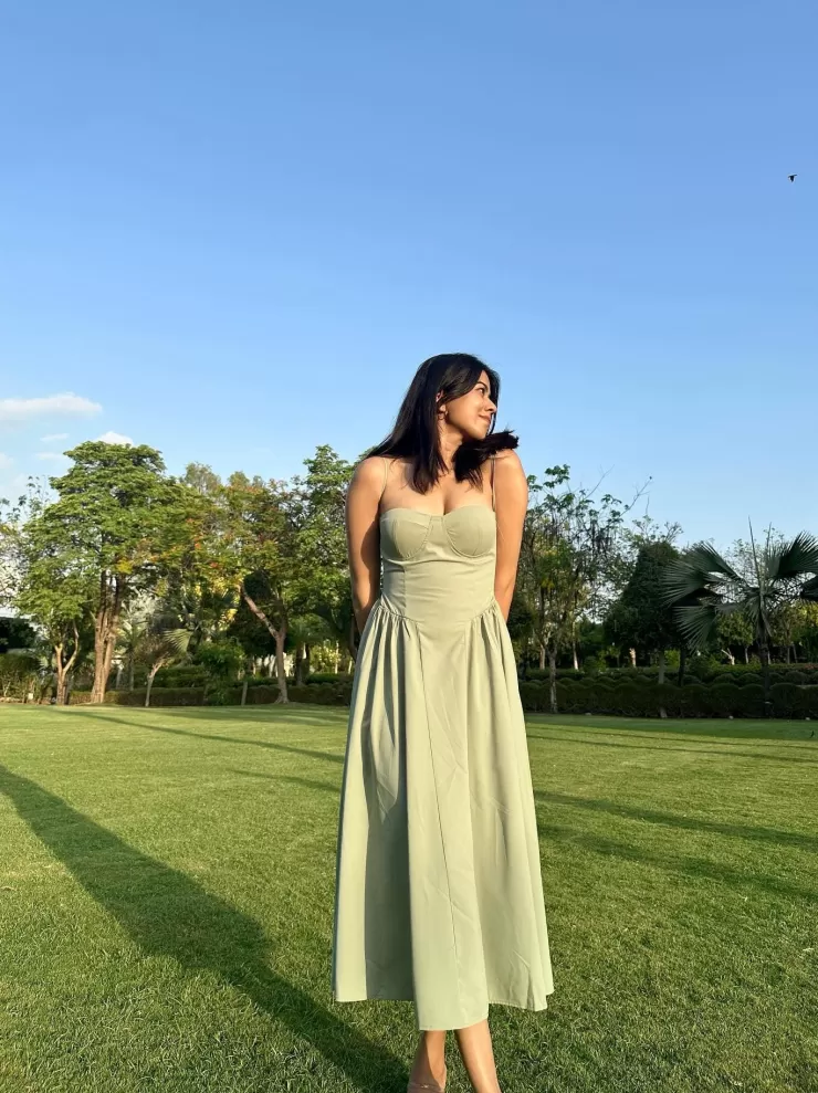 Midi Dresses | Off Shoulder Dresses^Alamode By Akanksha Agastha Midi Vintage Retro Dress