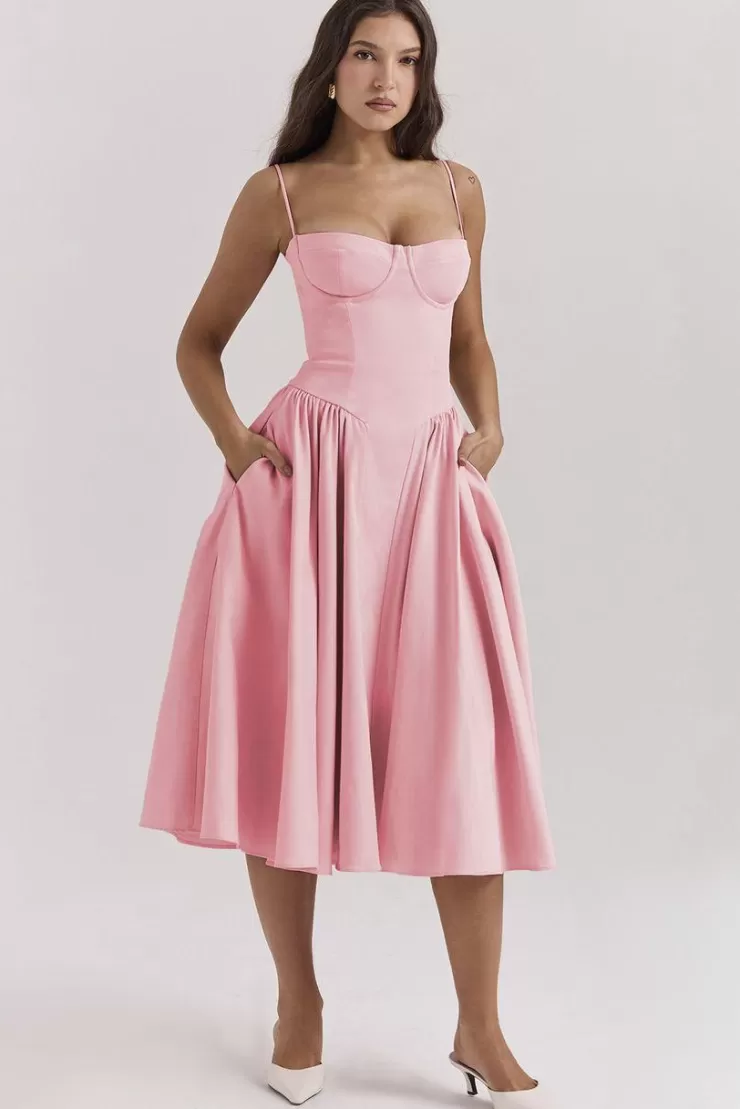 Midi Dresses | Off Shoulder Dresses^Alamode By Akanksha Agastha Midi Vintage Retro Dress