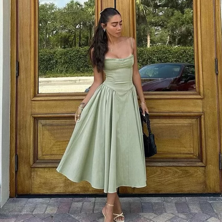 Midi Dresses | Off Shoulder Dresses^Alamode By Akanksha Agastha Midi Vintage Retro Dress