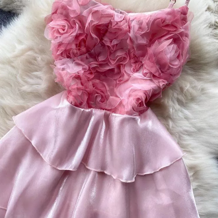 Pink Dresses | Mini Dresses^Alamode By Akanksha Amelia Organza Dress