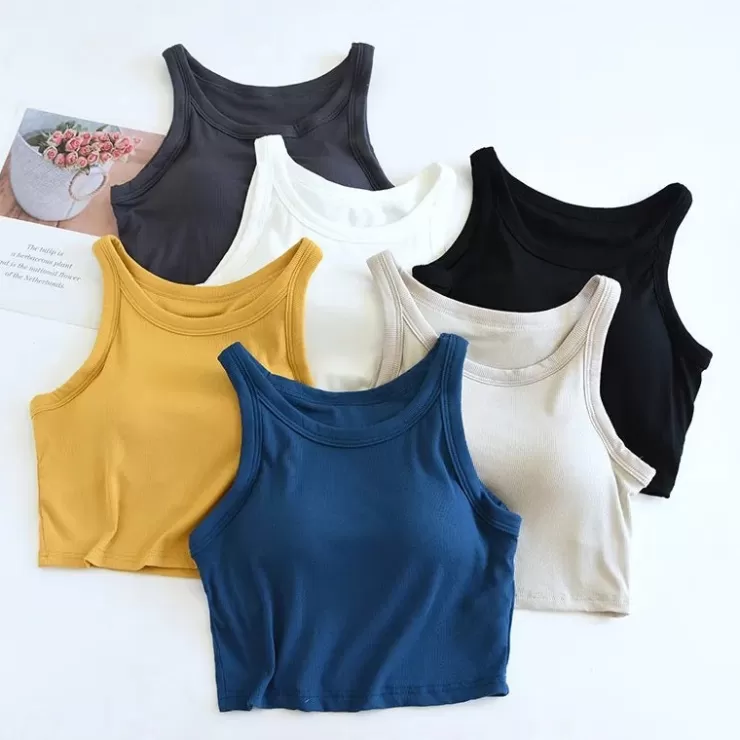 Summer Tops | White Tops^Alamode By Akanksha Amway Tank Tops With Inbuilt Bra