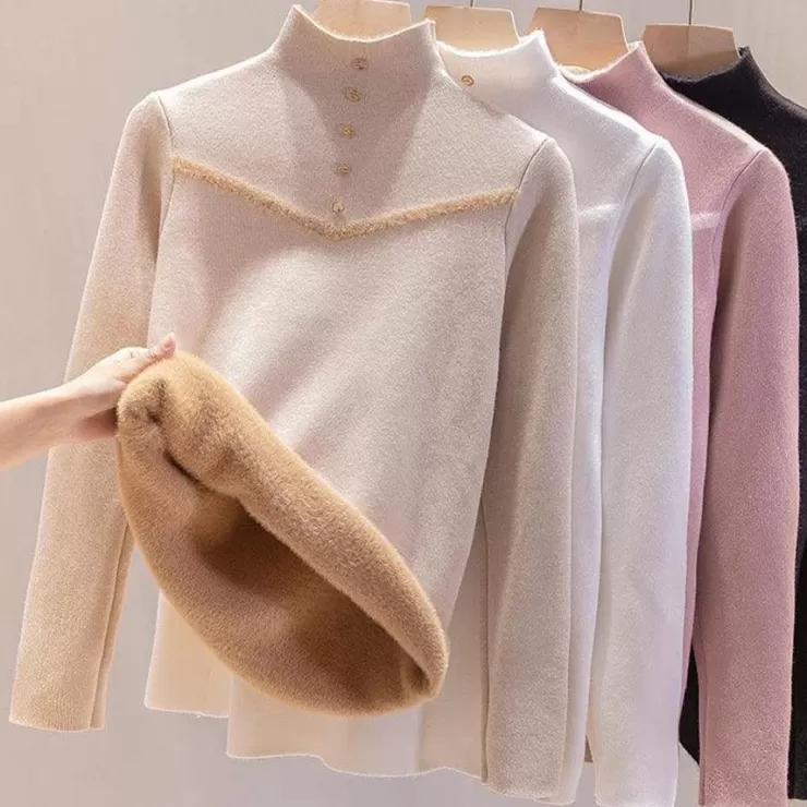 Pullovers | Sweaters^Alamode By Akanksha Andrea Fleece Turtleneck Sweater