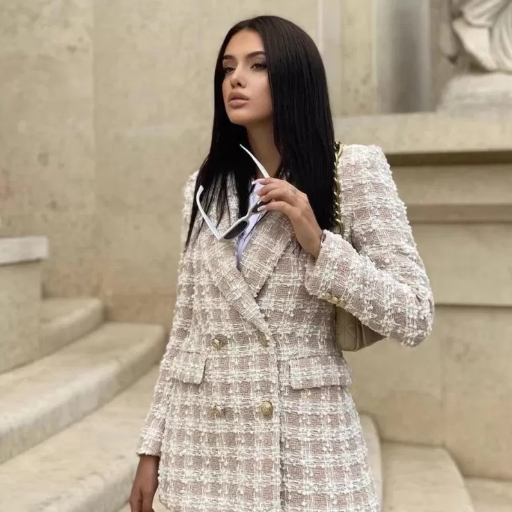 Winter Wear | Jackets And Coats^Alamode By Akanksha Anne Tweed Formal Blazer