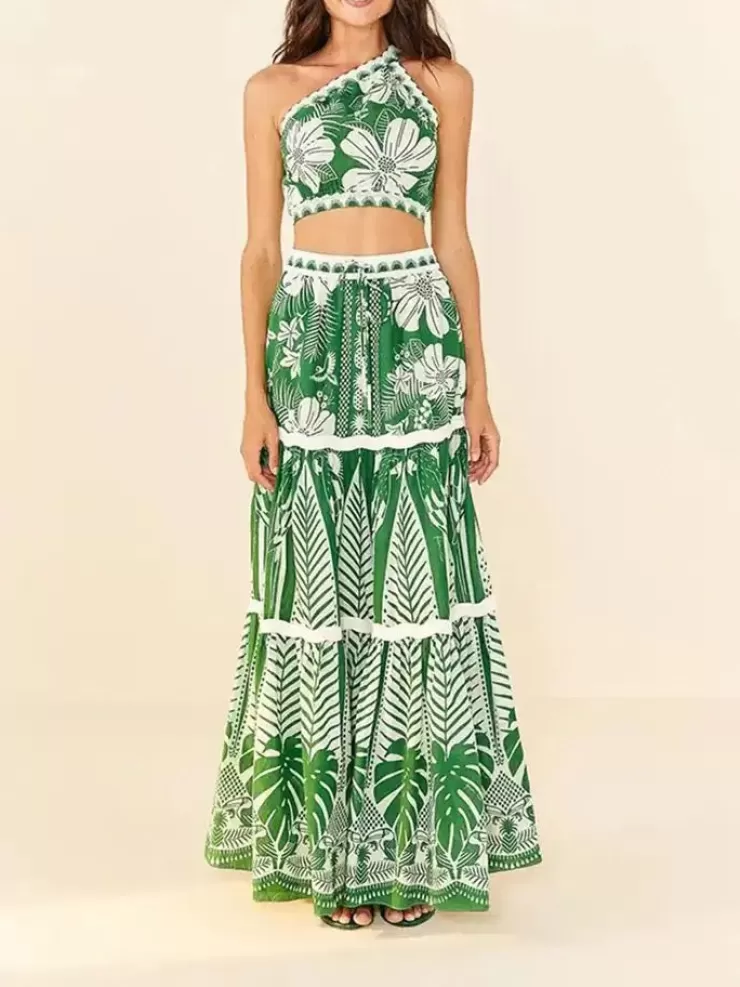 3 Piece Swimsuits | Bikinis^Alamode By Akanksha Athens Summer Bikini Set With Skirt - Resortwear
