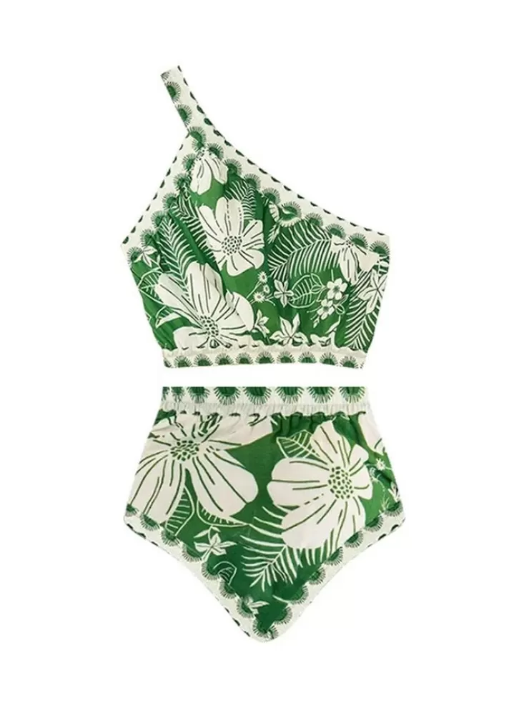 3 Piece Swimsuits | Bikinis^Alamode By Akanksha Athens Summer Bikini Set With Skirt - Resortwear
