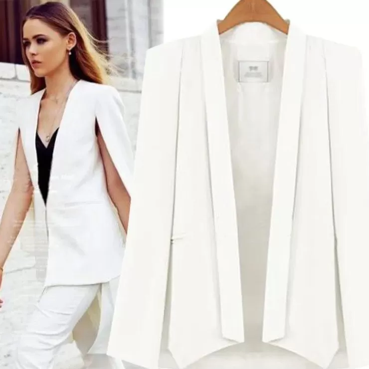 Jackets And Coats | Blazers^Alamode By Akanksha Aurora Cape Blazer In White and Black