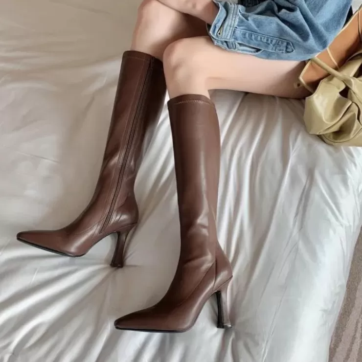 Winter Wear | Flats And Shoes^Alamode By Akanksha Blythe Pointed Leather Boots