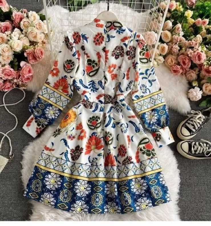Skater Dresses | Floral Dresses^Alamode By Akanksha Brian Luxury Vintage Dress