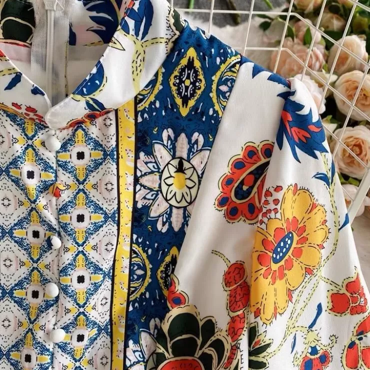 Skater Dresses | Floral Dresses^Alamode By Akanksha Brian Luxury Vintage Dress