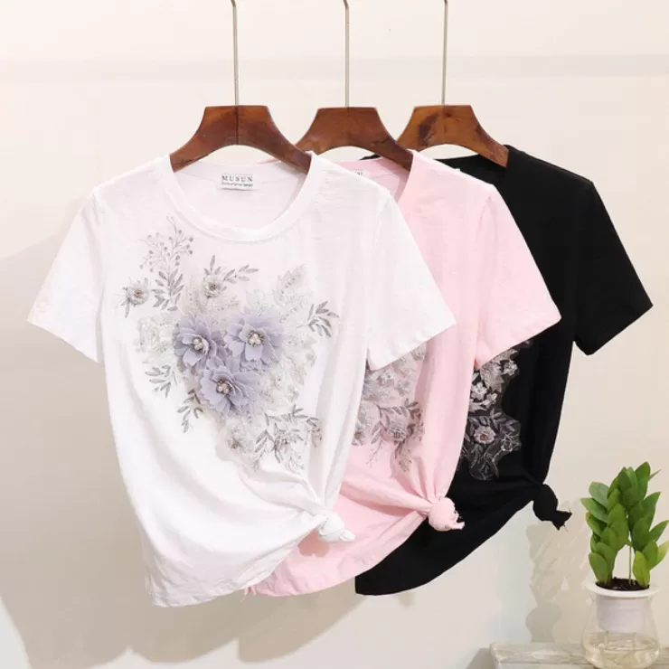 White Tops | Black Tops^Alamode By Akanksha Brisket Embellished Shirt Only