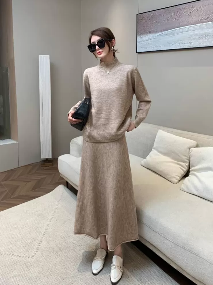 Winter Wear | Winter Co-Ords^Alamode By Akanksha Cassidy Winter Coord Set - Set Of Sweater And Skirt