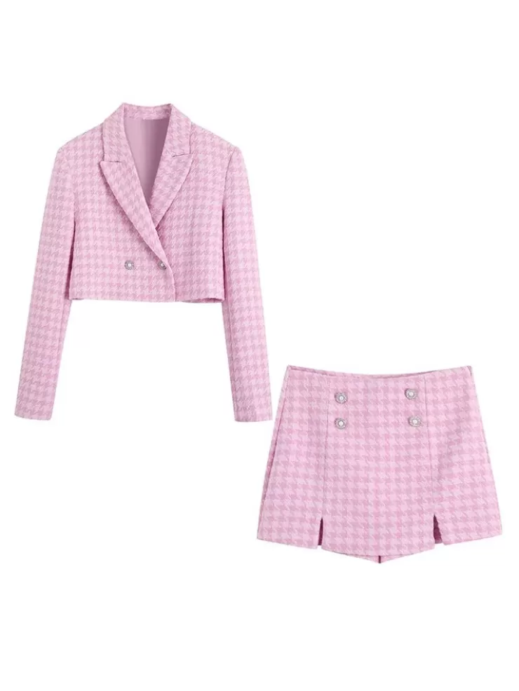 Winter Wear | Skirts^Alamode By Akanksha Chloey Luxe Tweed 2 Pc Set - Set Of Jacket And Skirt