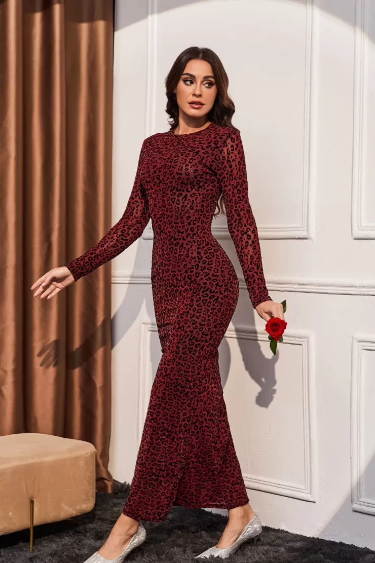 Bodycon Dresses | Statement Dresses^Alamode By Akanksha Cia Statement Glam Sequined Dress In Maroon