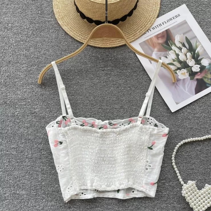 Summer Tops | White Tops^Alamode By Akanksha Cleo Eyelet Blouse