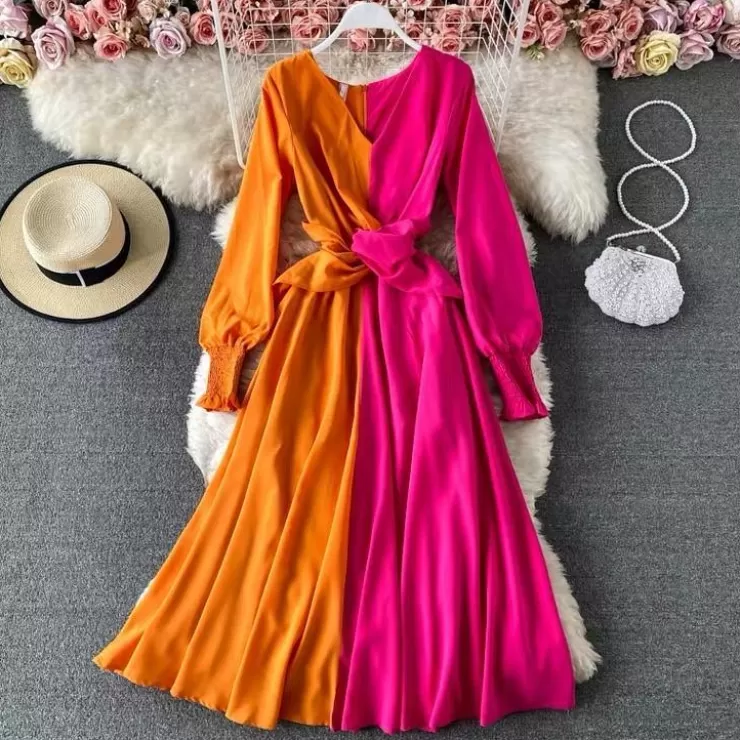 Summer Dresses | Maxi Dresses^Alamode By Akanksha Colour Block Maxi Dress