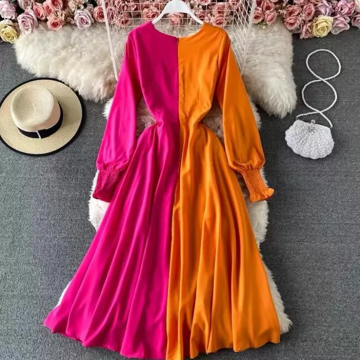 Summer Dresses | Maxi Dresses^Alamode By Akanksha Colour Block Maxi Dress