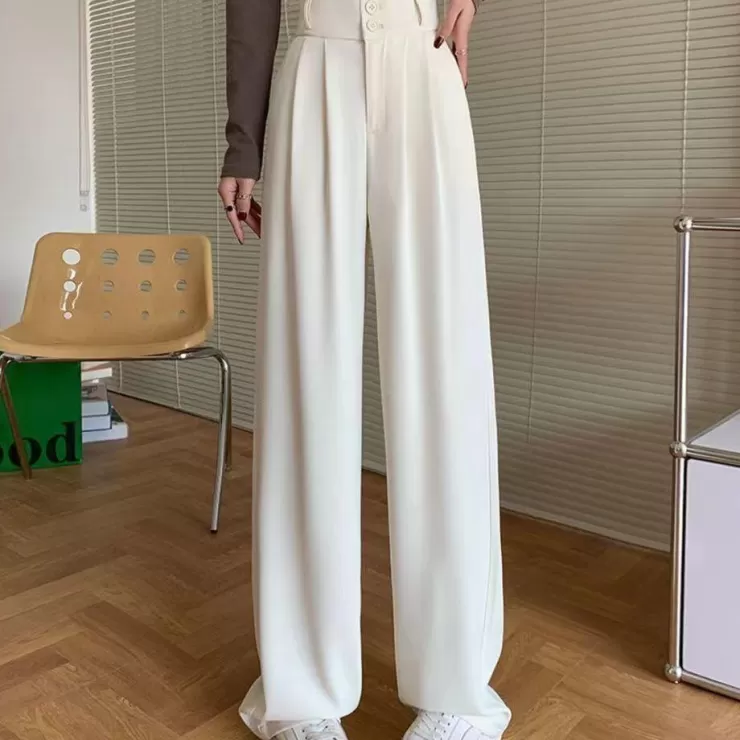 Korean Pants | Pants^Alamode By Akanksha Crest Wide Leg High Waist Pants