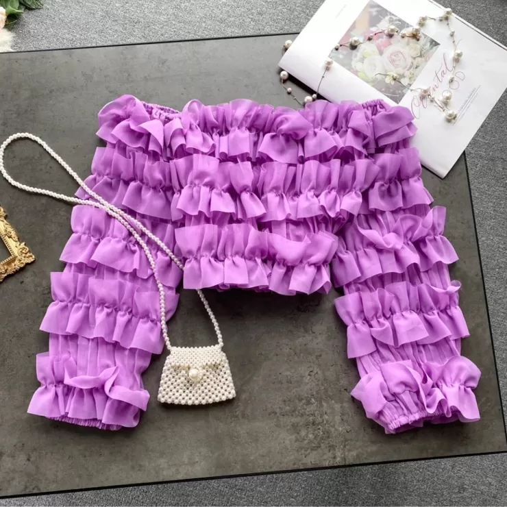 Lavender Tops | Blouses^Alamode By Akanksha Croba Luxury Blouse