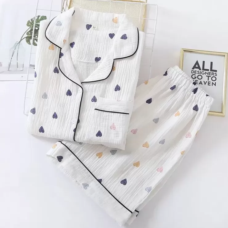 Shorts | Summer Night Suits^Alamode By Akanksha Crobe Heart Cotton Nightsets - Shorts