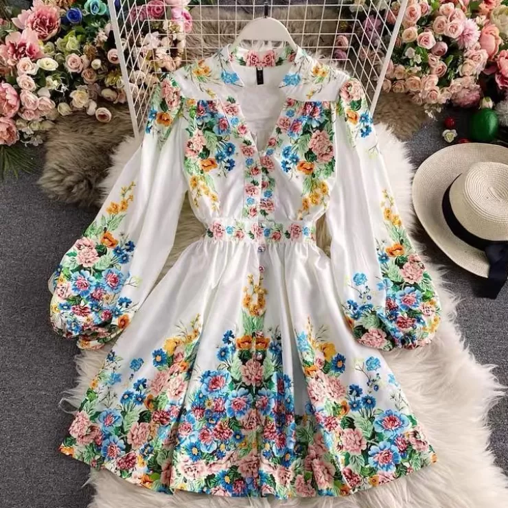 Skater Dresses | Floral Dresses^Alamode By Akanksha Daphny Vintage Dress