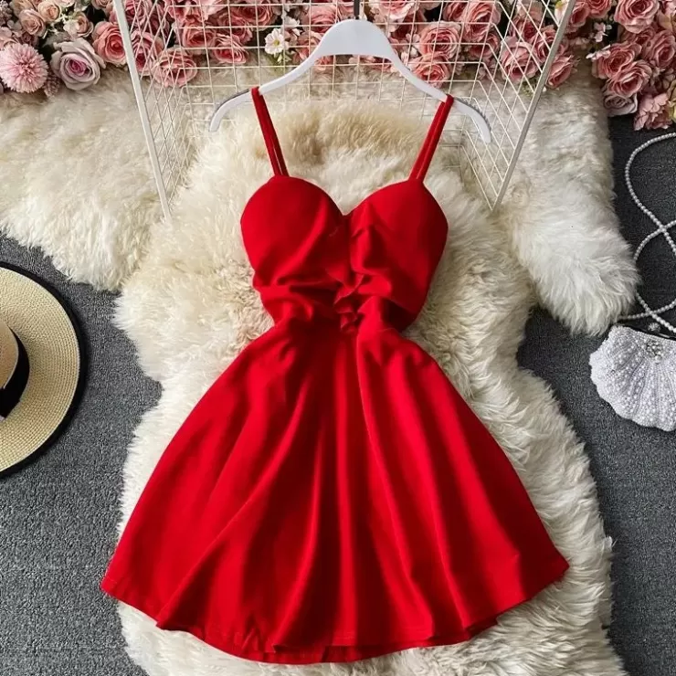 Red Dresses | Skater Dresses^Alamode By Akanksha Denzen Skater Dress