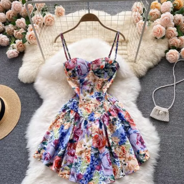 Summer Dresses | Mini Dresses^Alamode By Akanksha Diana Floral Dress