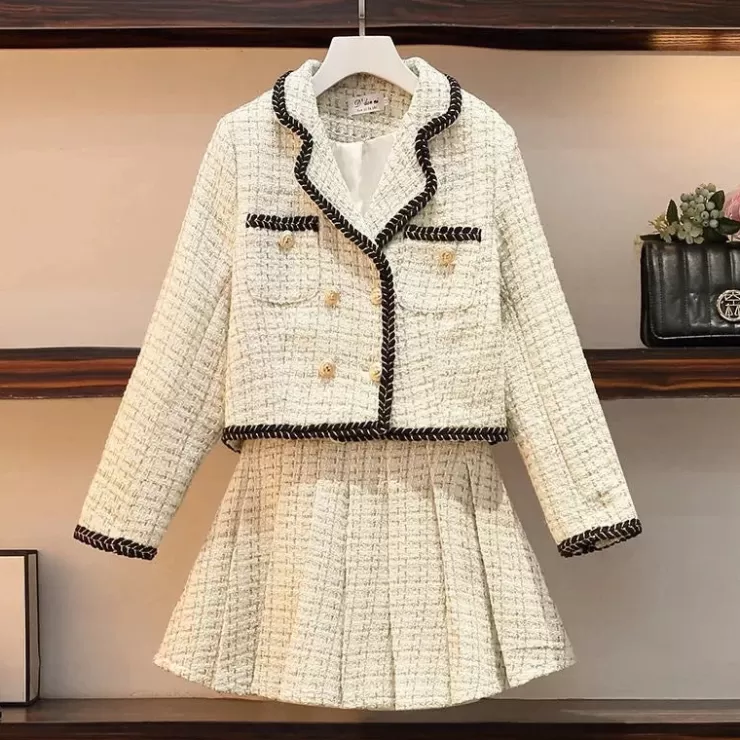 Winter Wear | Skirts^Alamode By Akanksha Dorotha Luxe Tweed 2 Pc Set - Set Of Jacket And Skirt