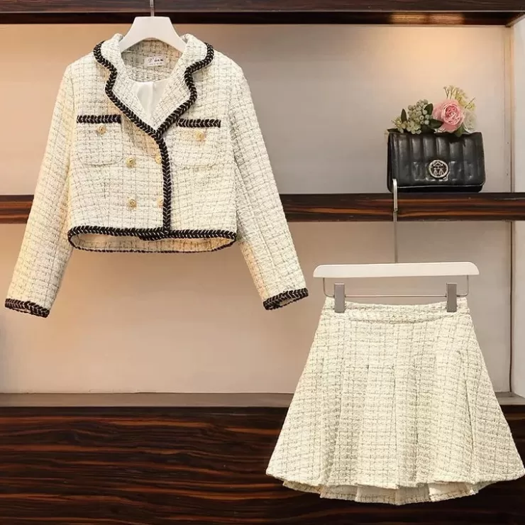 Winter Wear | Skirts^Alamode By Akanksha Dorotha Luxe Tweed 2 Pc Set - Set Of Jacket And Skirt