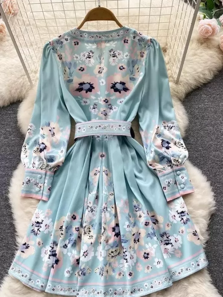 Blue Dresses | Skater Dresses^Alamode By Akanksha Evord Vintage Dress