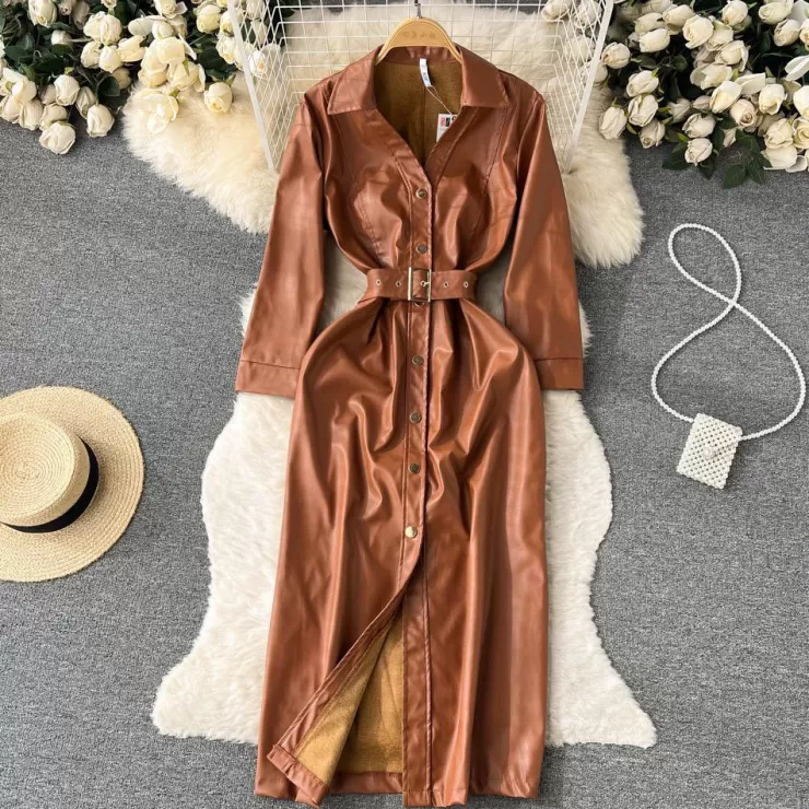 Winter Wear | Winter Dresses^Alamode By Akanksha Fabian Leather Dress