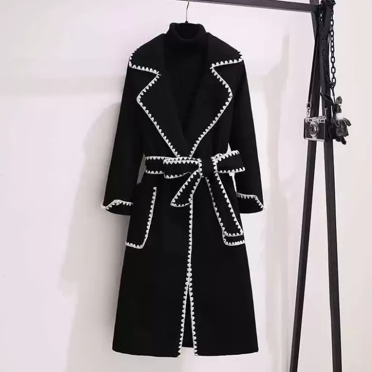 Jackets And Coats | Jackets^Alamode By Akanksha Ferria Oversized Woolen Long Overcoat Black