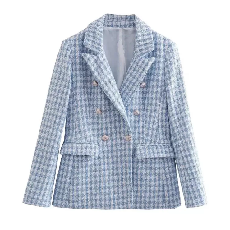 Winter Wear | Jackets And Coats^Alamode By Akanksha Freya Statement Tweed Blazer In Blue