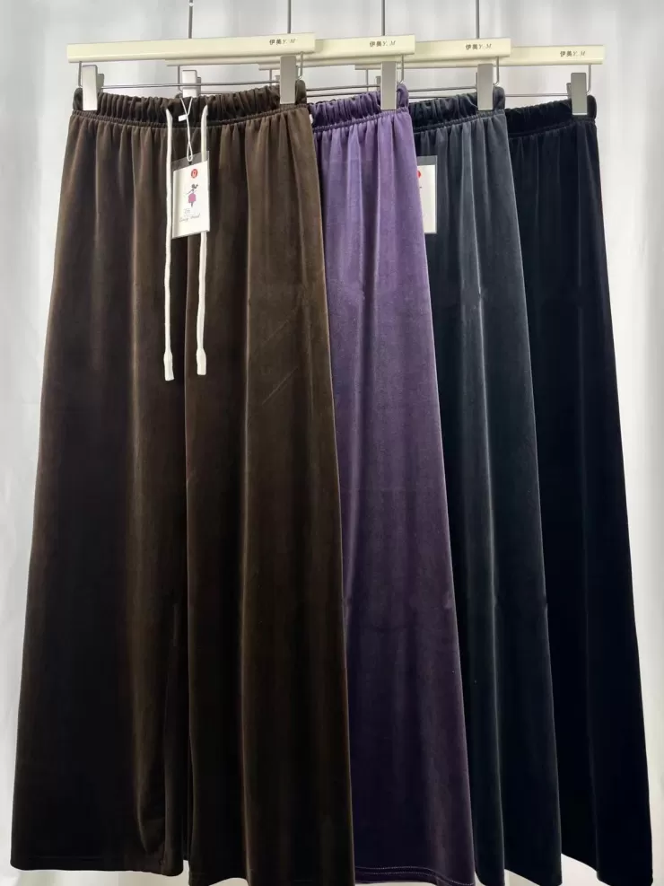 Winter Wear | Korean Pants^Alamode By Akanksha Gerardo Wide Leg Velvet Pants