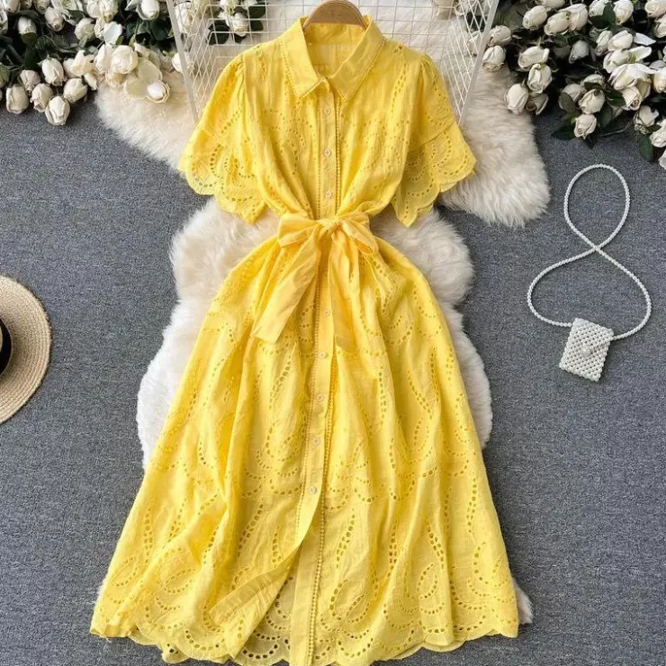 Summer Dresses | Yellow Dresses^Alamode By Akanksha Ginny Cotton Dress