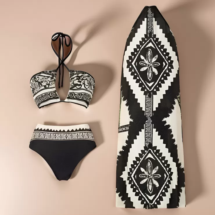 One Piece Swimsuits | Bikinis^Alamode By Akanksha Giza Swimsuit With Sarong Skirt