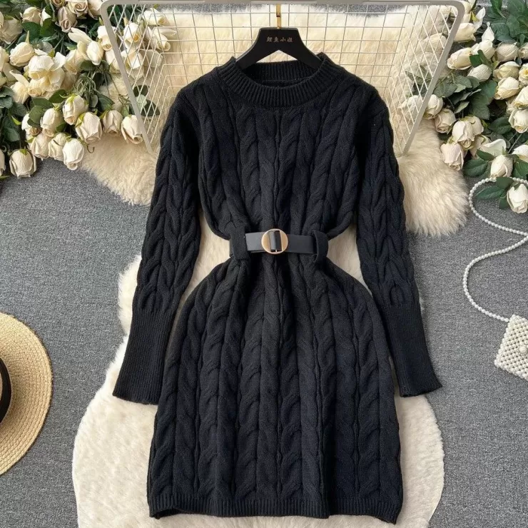 Winter Wear | Winter Dresses^Alamode By Akanksha Heathrow Statement Knitted Dress With Belt