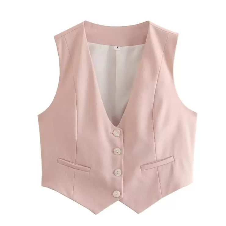 White Tops | Vest Tops^Alamode By Akanksha Helen Statement Vest Tops In Peach