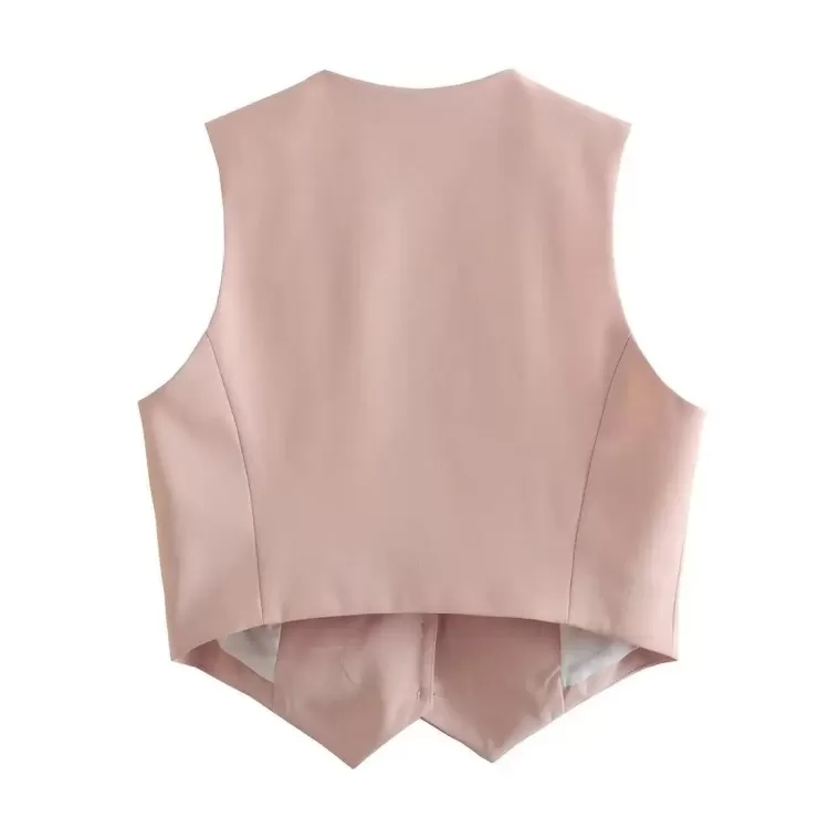 White Tops | Vest Tops^Alamode By Akanksha Helen Statement Vest Tops In Peach