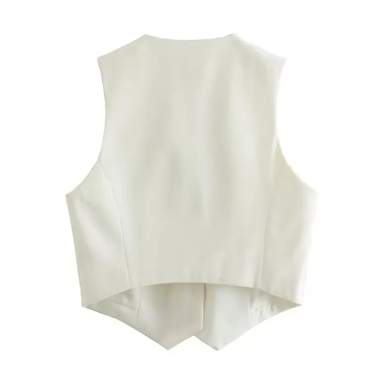 White Tops | Vest Tops^Alamode By Akanksha Hubako Statement Vest Tops In White