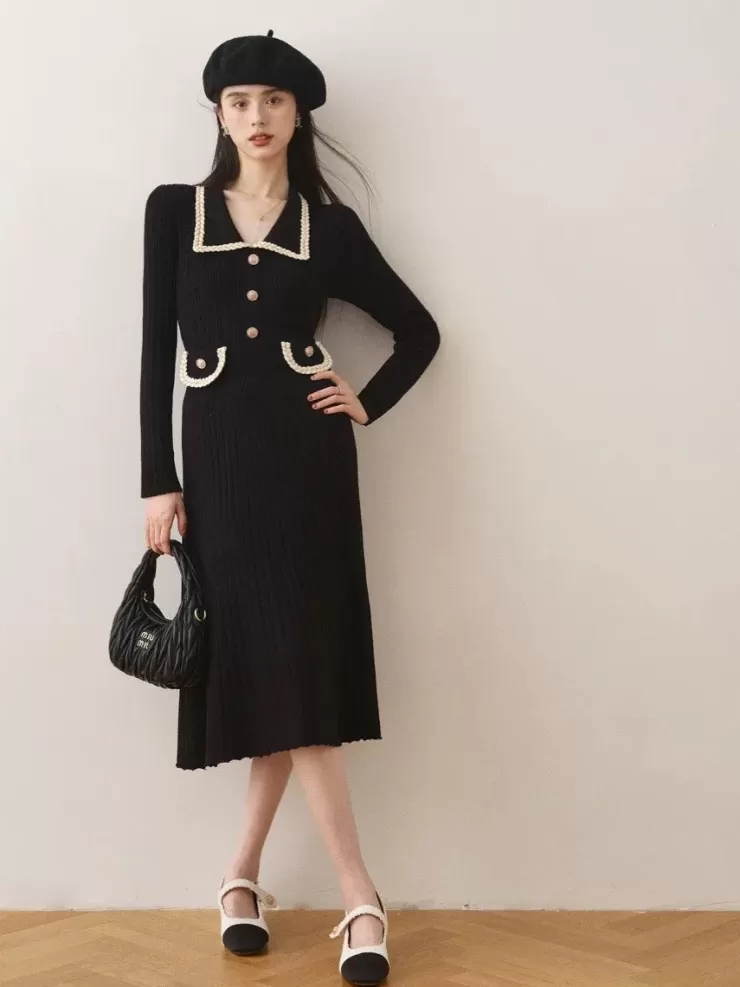 Winter Wear | Winter Dresses^Alamode By Akanksha Huller Woolen Bodycon Dress