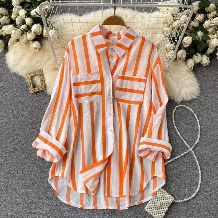 Summer Tops | Shirts^Alamode By Akanksha Ibiza Striped Holiday Shirts