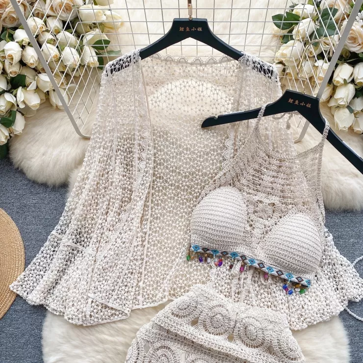 Summer Co-Ords | Shorts Co-Ord Sets^Alamode By Akanksha Imogen 3 Piece Coord Set - Resortwear Set