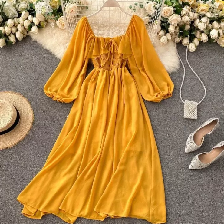 Yellow Dresses | Maxi Dresses^Alamode By Akanksha Jadie Summer Dress