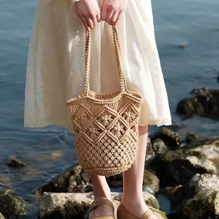 Bags^Alamode By Akanksha Jamie Crochet Summer Bag Brown