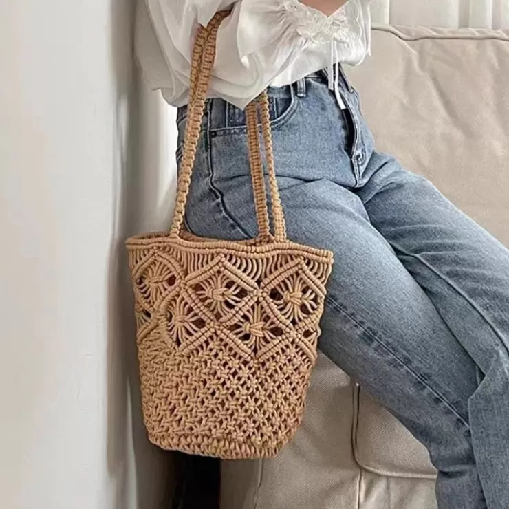 Bags^Alamode By Akanksha Jamie Crochet Summer Bag Brown