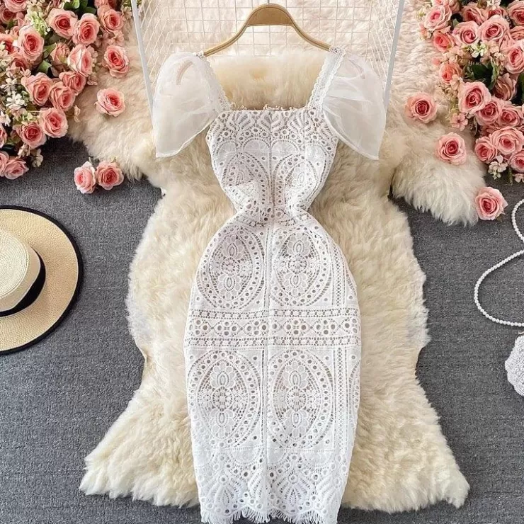 Winter Dresses | White Dresses^Alamode By Akanksha Jane Eyelet Dress