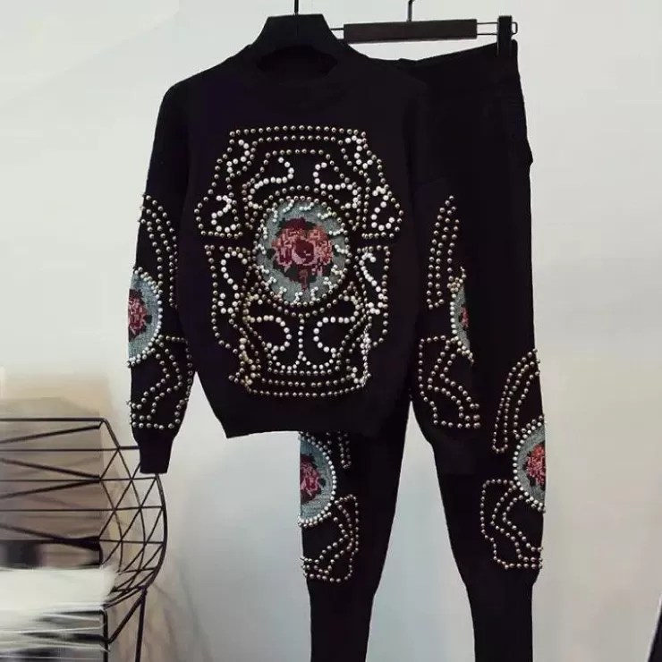 Co-Ords | Winter Wear^Alamode By Akanksha Jison Luxury Embroidered Tracksuit