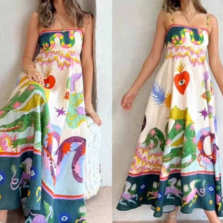 Floral Co-Ord Sets | Summer Dresses^Alamode By Akanksha Jonah Printed Summer Dress