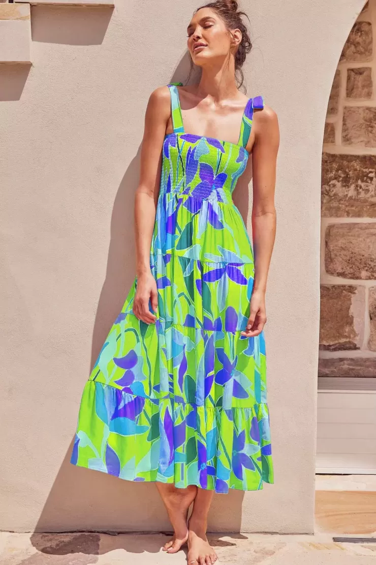 Floral Co-Ord Sets | Summer Dresses^Alamode By Akanksha Julia Summer Midi Dress In Green